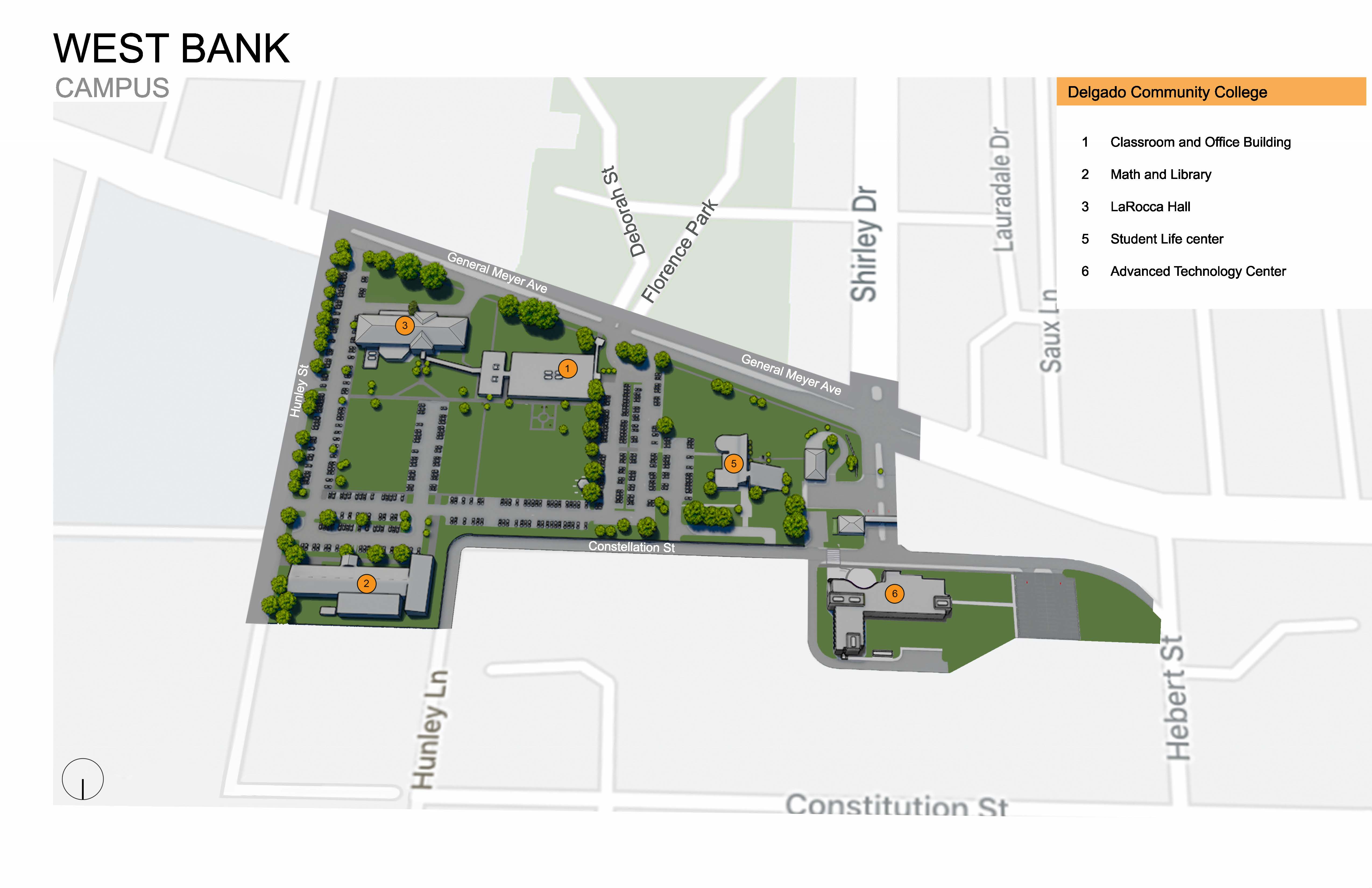 West Bank Campus map